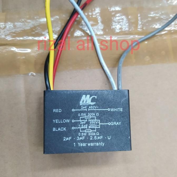 Promo kapasitor kipas angin 5 kabel COD