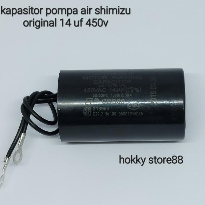 Promo Kapasitor pompa air shimizu 14 uf ORIGINAL/ Kapasitor pompa PC 260 bit COD