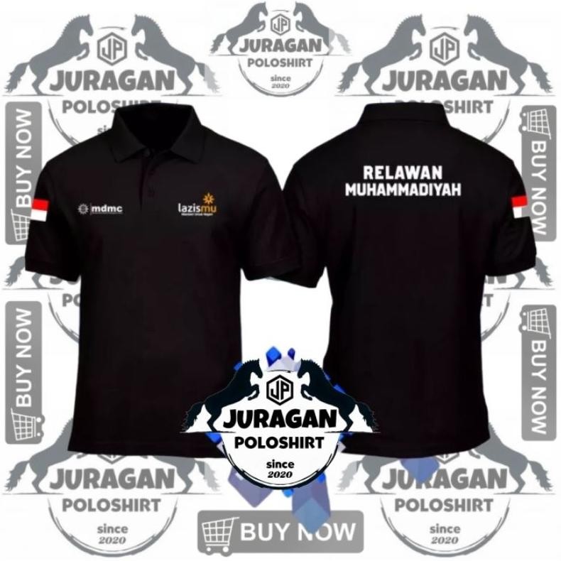 Kaos Polo Shirt Kerah Lengan Pendek Mdmc Lazismu Relawan Muhammadiyah Disaster -Jrg