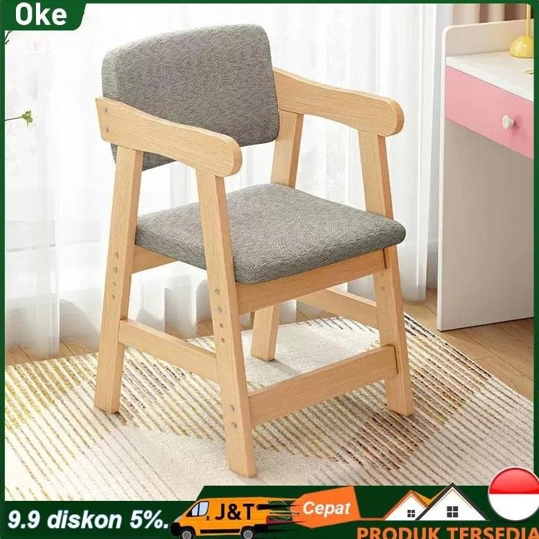 Kursi belajar Kursi Kantor Minimalis Office chair Tinggi disesuaikan kursi kayu solid