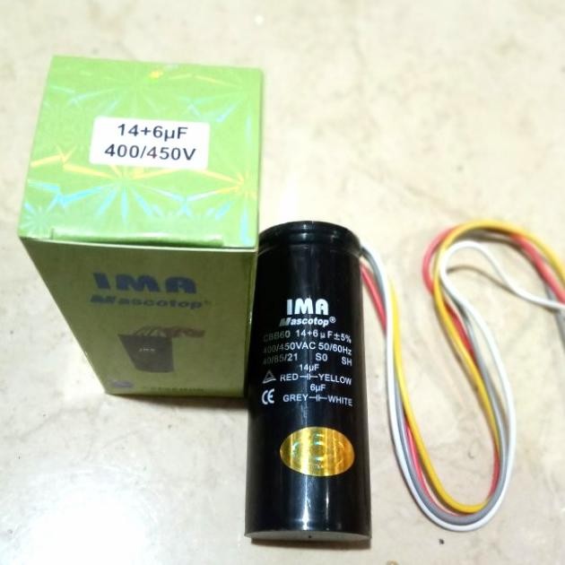 Promo kapasitor mesin cuci 2 tabung LG Panasonic Samsung dll 14+6 mikro COD