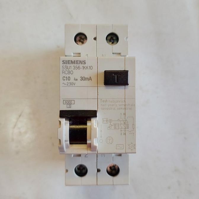 Siemens Elcb Rccb Rcbo 1P 5Su1 356-1Kk10 C10A 230V 30Ma 4001869 306612 New Stok