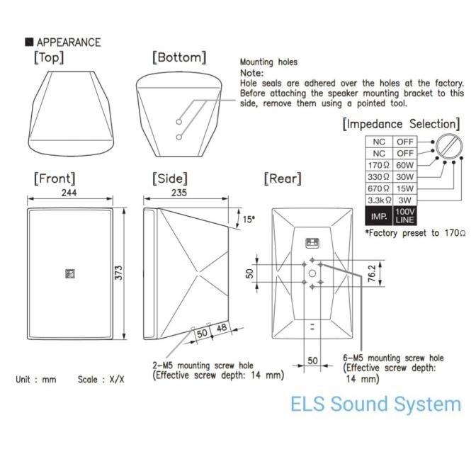Speaker TOA ZS-F2000BM ZSF2000BM ZS-F2000 BM ZSF2000 BM ZSF 2000 BM