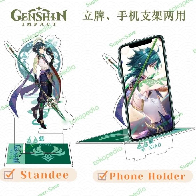 Promo GENSHIN IMPACT Standee Acrylic Phone Holder 20cm COD