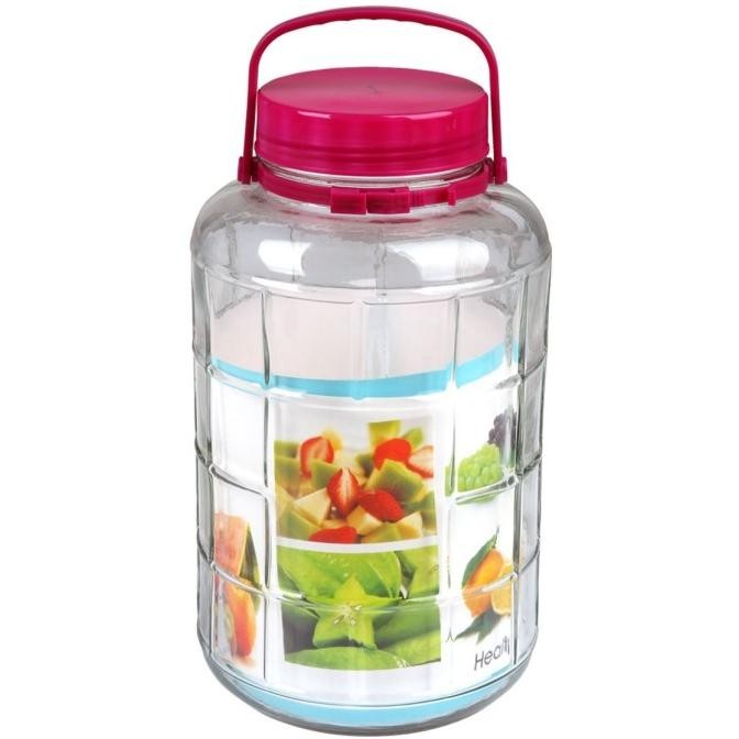 Toples Kaca Kedap Udara dengan Handle 15 Liter Home Line AGR