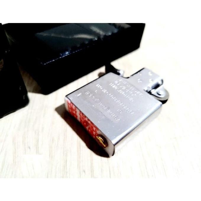 Korek Api Zippo British Fur Hitam Black Original Ping Sound