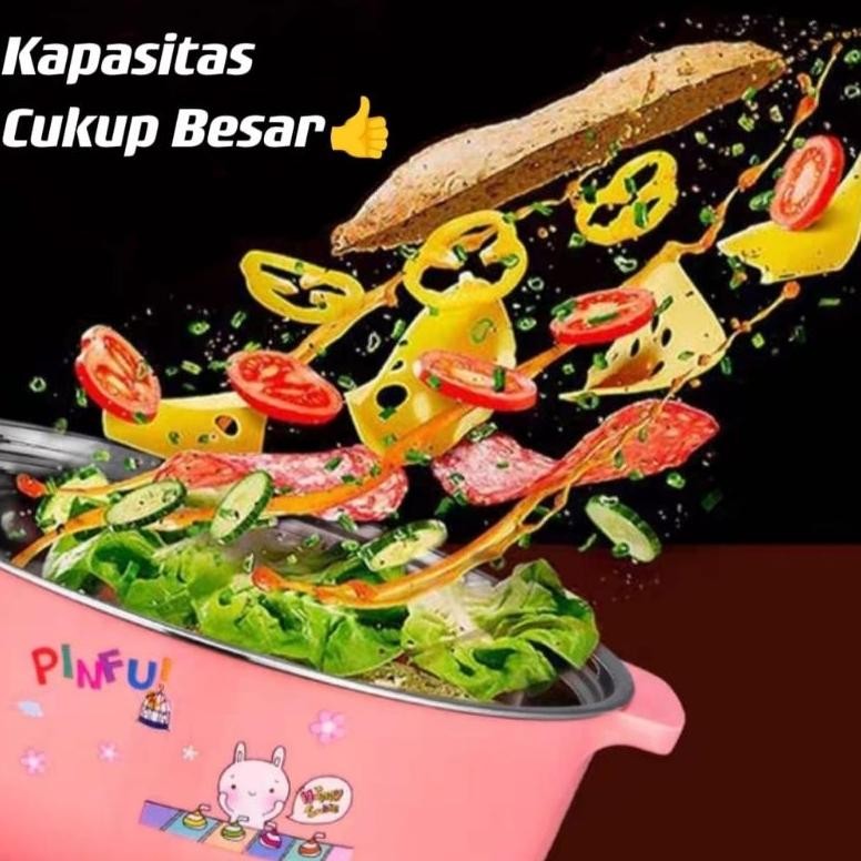 Panci Listrik Gratis Kukusan / Panci Listrik Anti Lengket Serbaguna / Panci Listrik Cooking Pot Kapa
