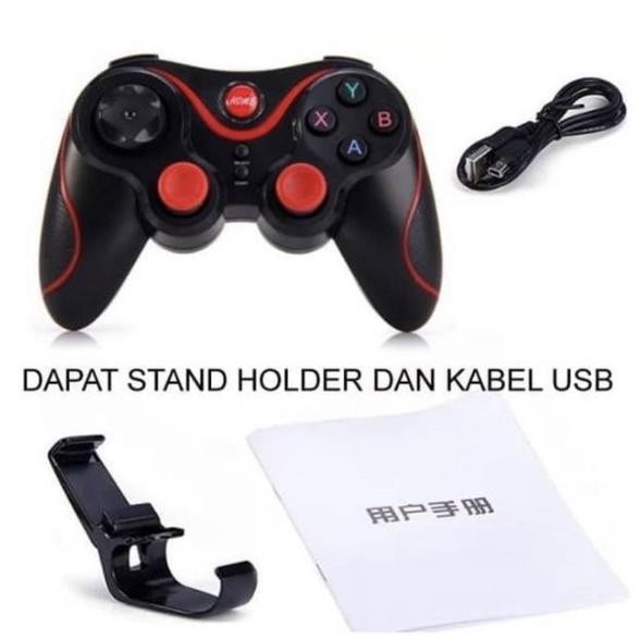 Gamepad bluetooth X3 Wireless Bluetooth Gamepad Game Joystick Gaming Mini Controller HITAM