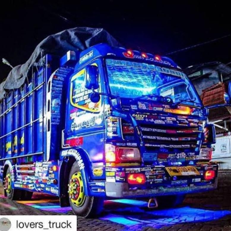 miniatur truk oleng biru murah fariasi full lampu