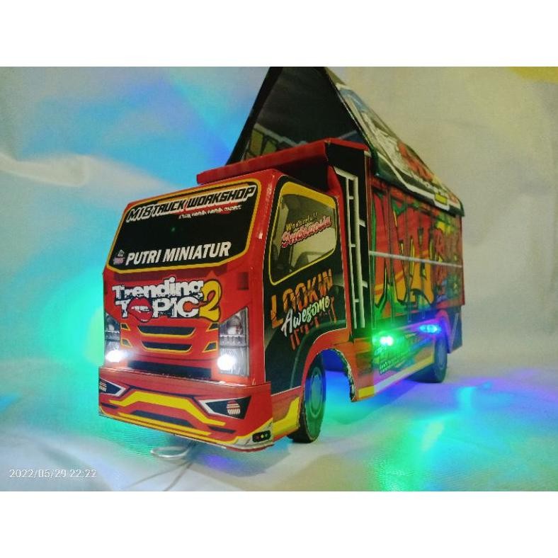 miniatur truk oleng kayu full variasi mobil oleng truk oleng murah
