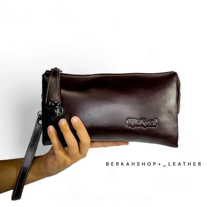 Tas Tangan Handbag Clutch Bag Pria Wanita 100% Kulit Terbaru Kickers