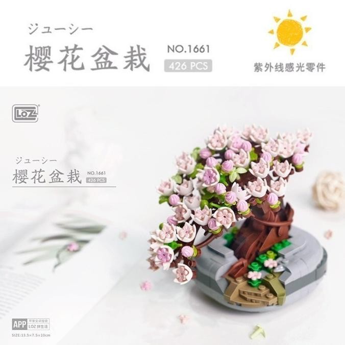 Lego Bunga Balok Susun Mainan Edukasi Anak Sakura LOZ Mini Nano Bricks Mini Building Block