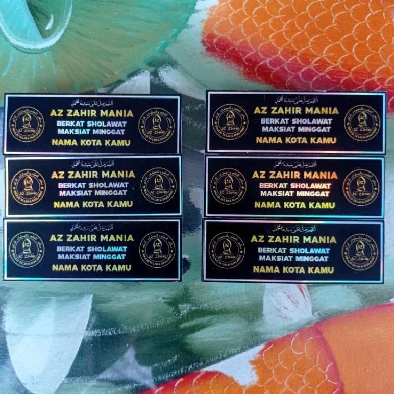 

(isi 10stiker) Stiker AZ ZAHIR MANIA Logo Kanan Kiri Vynil/Hologram Tahan Air, Tahan Lama