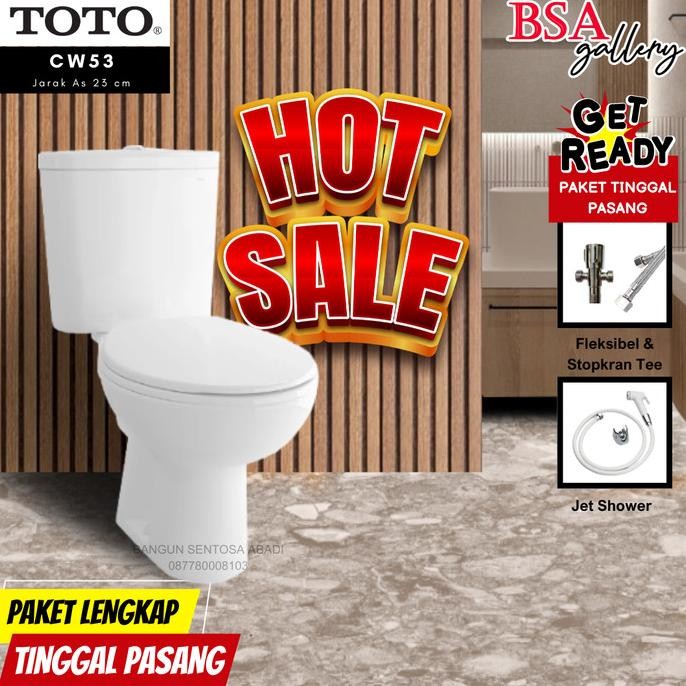 Grosir Kloset Duduk Toto Cw53J Murah / Kloset Toto Original Wc / Kloset Duduk