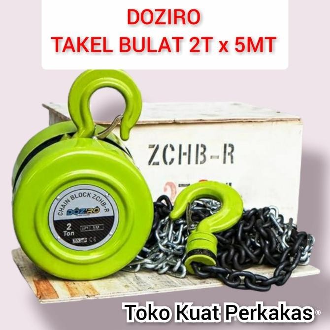 Sale Chain Hoist Doziro Takel Rantai Bulat Chain Block 2 Ton X 5 Meter