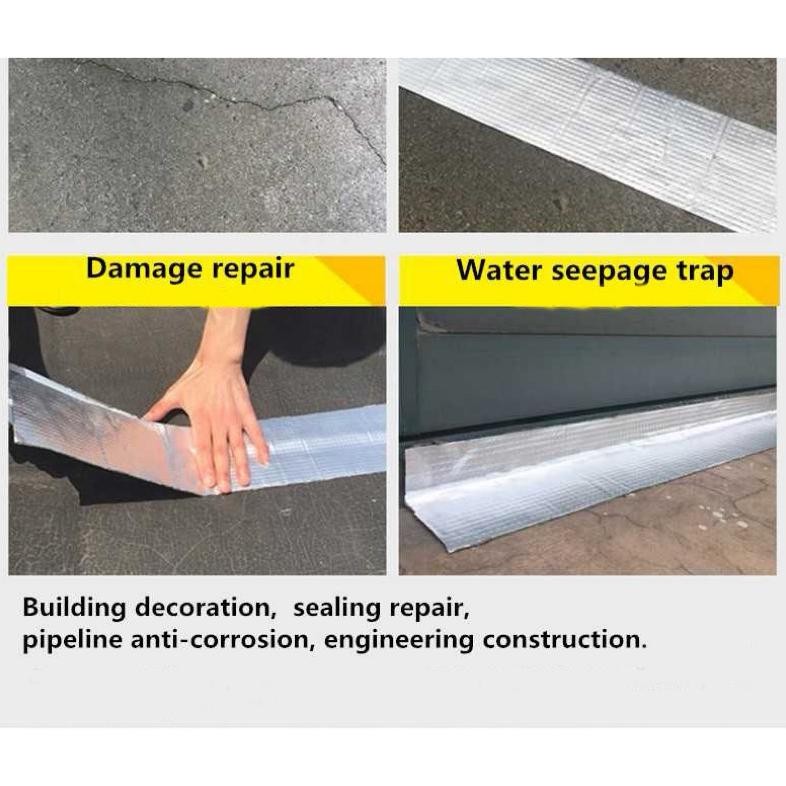 Lakban Anti Bocor Panas Lakban Aluminium Foil Waterproof Tape Super Kuat 15 cm x 10 m