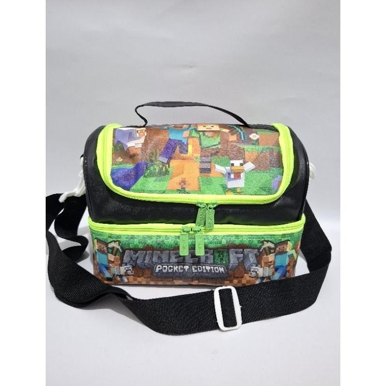 Tas Bekal Anak 2 Susun Medium Karakter Kuromi My Melody Cinnamoroll Labubu Roblox Minecraft Bola Ave