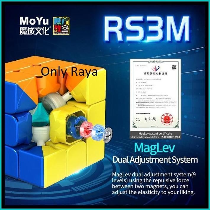 RUBIK 3X3  MOYU MEILONG STICKERLESS MFJS ORIGINAL/RUBIK MAGNETIK MOYU MEILONG 3X3/RUBIK 3X3 PREMIUM 