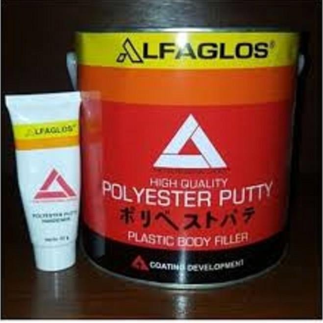 Dempul Besi-Kayu-Alfaglos Plyester Putty (Isi Warna Hijau) - Asli