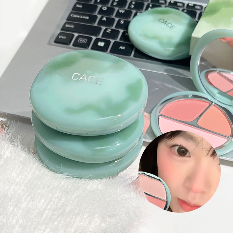 

Perona Pipi Tiga Warna Matte Pencerah Makeup Nude Harian Susu Bubuk Warna Ekspansi Saturasi Rendah
