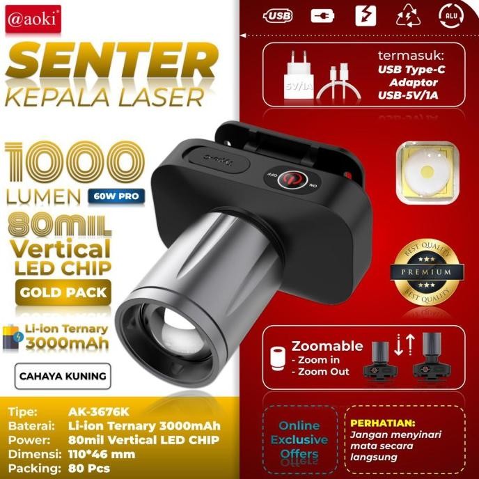 Terlaris SENTER KEPALA ZOOM AOKI AK-3675A/ AK-3675K PRO + ADAPTOR SALE