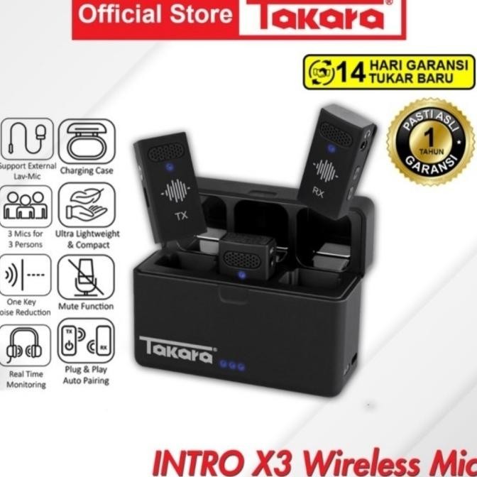 Sale Mic Wireless Takara Intro X3 Takara Intro X3