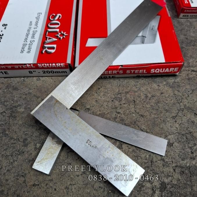 

Siku Mesin 4 inch Penggaris Baja Engineers Steel Square SOLAR SES-101C murah