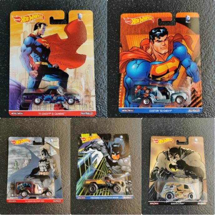 Hot Wheels Pop Culture batman superman el camino dodge power chevy