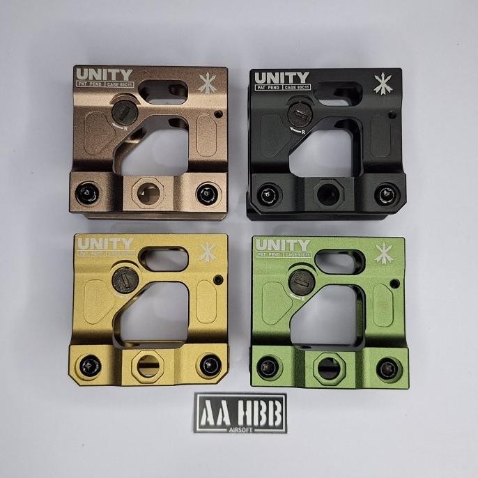 Unity Tactical Fast Riser Mount T1 T2 H1 H2 Romeo Raiser Metal Cnc Aeg Gbbr Wgg Wgb Gel Blaster M4 S