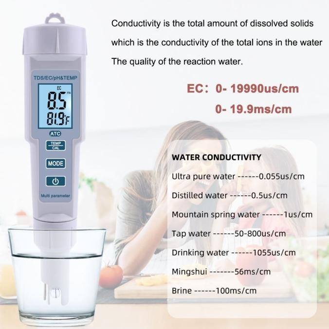 Digital PH Meter TDS Temperature Alat Ukur PH Kualitas Air murah