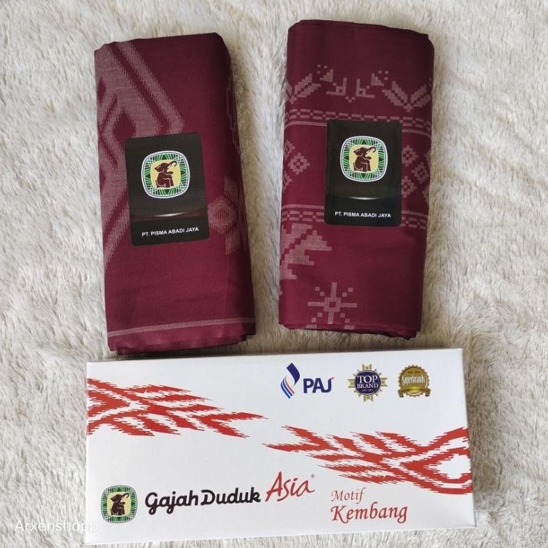Sarung Gajah Duduk Samarinda/Sarung Tenun/Sarung Terbaru/Gajah Duduk Asia Kembang