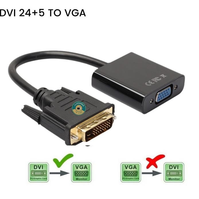 Terlaris Converter Aktif Dvi 24+5 To Vga Adapter/Kabel Aktif Dvi 24+1To Vga