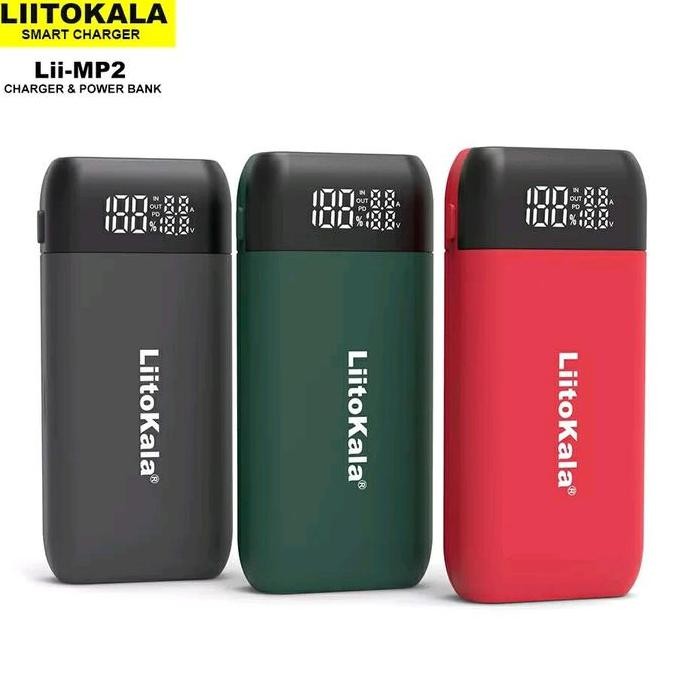 Lii-MP2 CHARGER POWERBANK PORTABLE USB C 18650 21700 PD QC 3.0