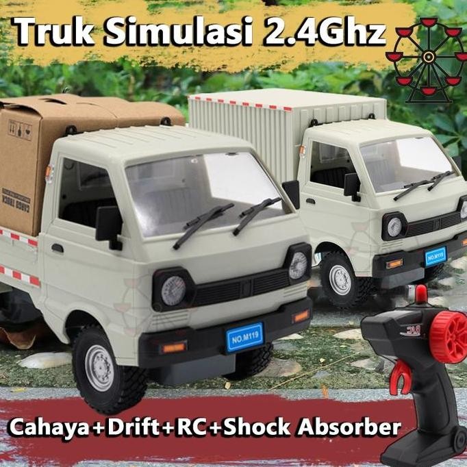 Ferris Wheel 2.4G Rc Spray Truk Wuling Dengan Karton Rc Pick Up Truck Box Suzuki Carry & Cargo Co