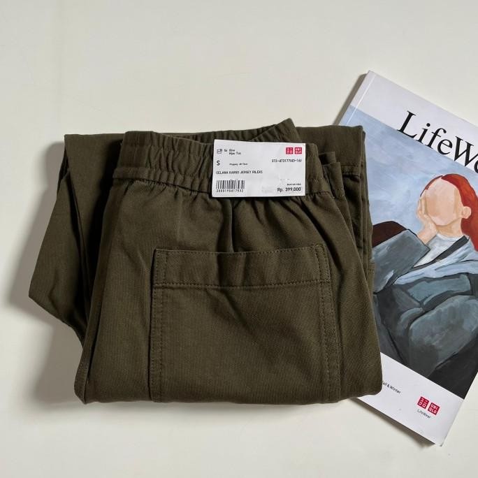 Sale Uniqlo Celana Kargo Jersey Original/Sale Uniqlo Cargo Jersey Long Pants Original