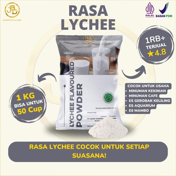 

Spesial Promo/ Bubuk Minuman Premium Lychee 1Kg || Jakarta Bubble Drink [Terlaris/Terbaru/Recommended]