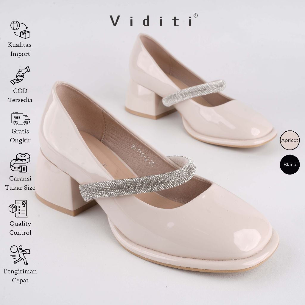 Viditi Raina Block Heels | Shoes | Sepatu Import Wanita | Nikahan | Wisuda | Seserahan | Pesta