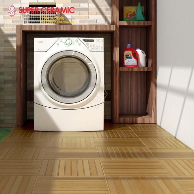 Diskon Atena 40X40 Keramik Lantai - Spain Wood Lcr / Spain Wood Mcb