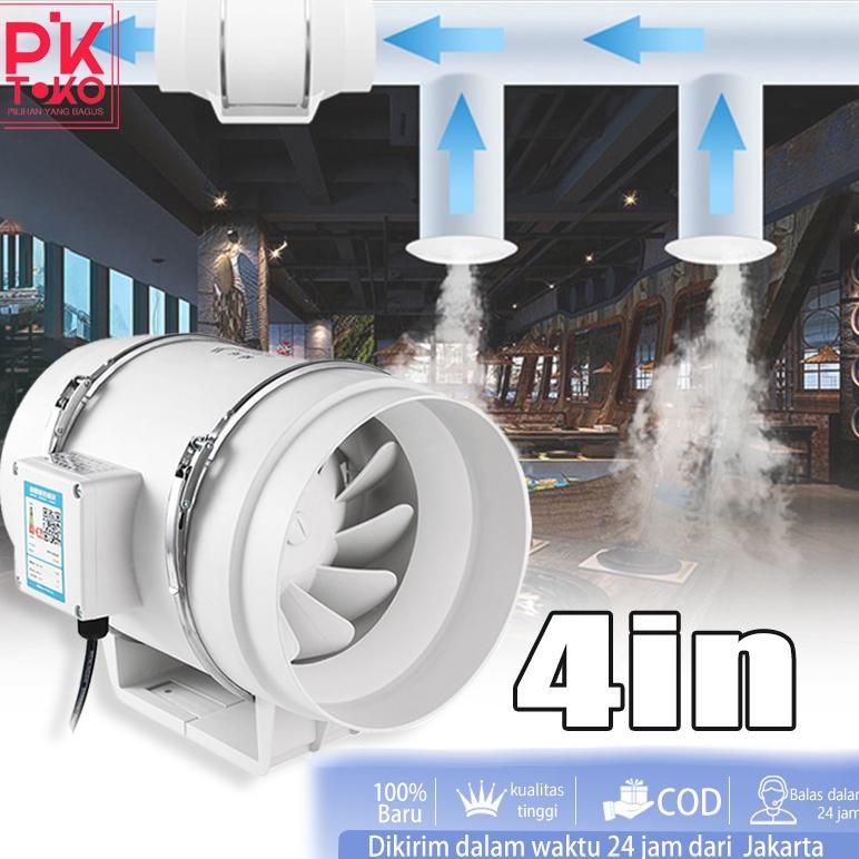 4 Inch Exhaust Fan Booster Fan Wall Duct Mini Inline Fan Inline Duct Fan Booster Exhaust Blower