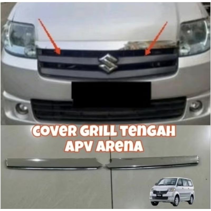 List gril depan chrome bagian tengah APV Arena.