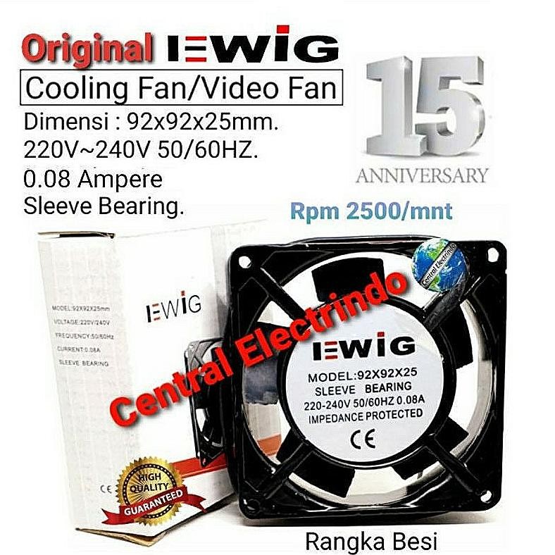 COOLING FAN VIDEO FAN 92X92X25MM EWIG.