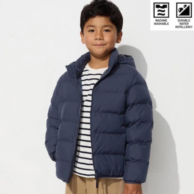 UNIQLO Boys Jaket Winter Anak Laki Laki Parka Light Warm Padded Navy