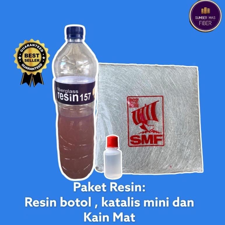 

RESIN PAKET ( mat perbungkus, resin botol, dan katalis Mini)