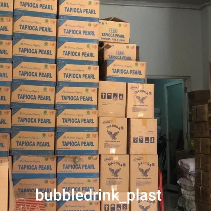 

Sale Boba Pearl/Tapioca Pearls 1Kg-Bubble Itpin 1Dus 12Kg Khusus Gojek/Grab