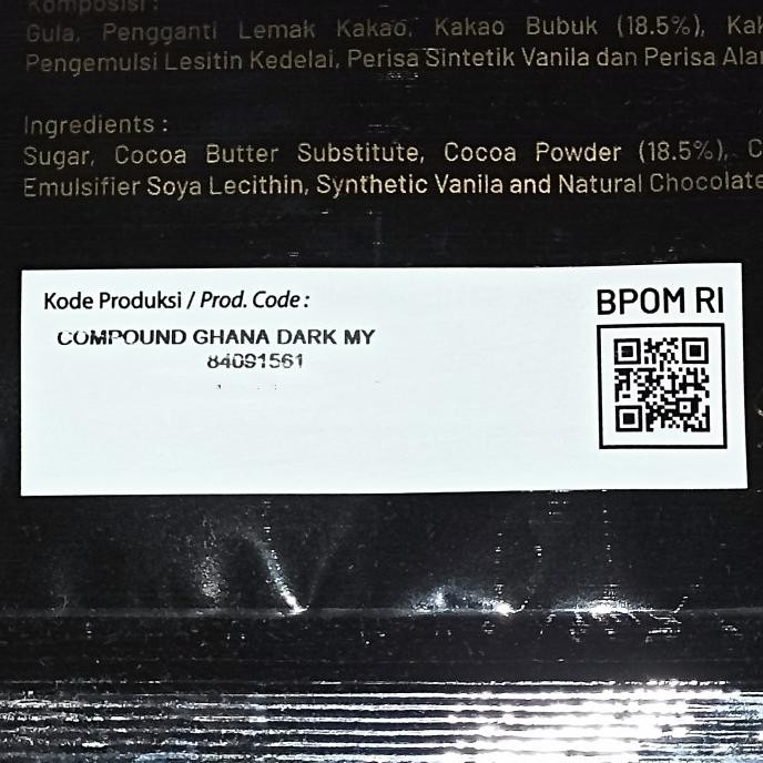 

Promo Elmer Chocolate / Coklat Compound Ghana Dark 1 Kg