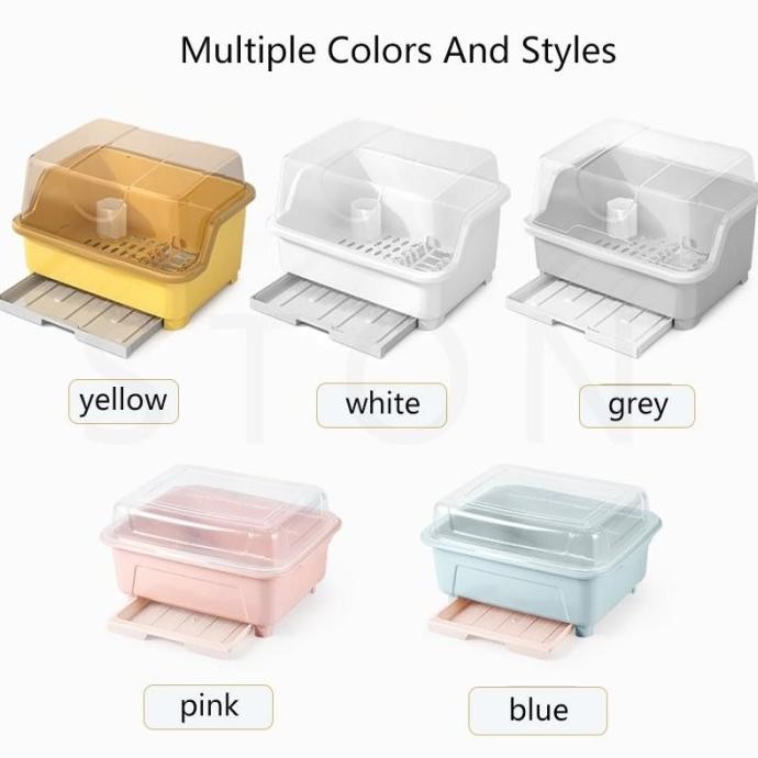 [RAK PIRING BESAR] Rak Piring Plastik Rak Pengering Piring Rak piring tertutup / Sendok Rak DapurTut