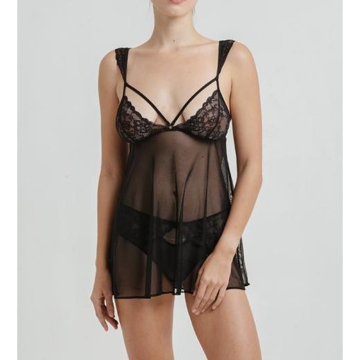 Promo Raquel Lingerie Edria Babydoll Black