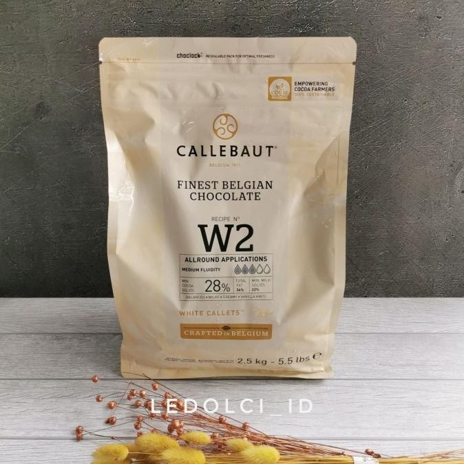 

Murah Termurah! Callebaut White Chocolate Callets 2.5 Kg Couverture 28%