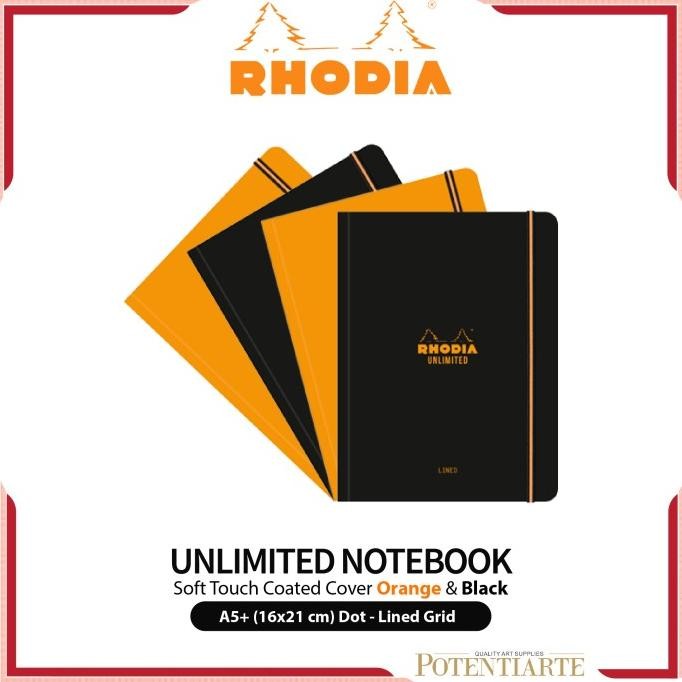 

BEBAS ONGKIR - Buku Catatan Rhodia Unlimited A5 Plus Soft Touch Coated Cover Notebook