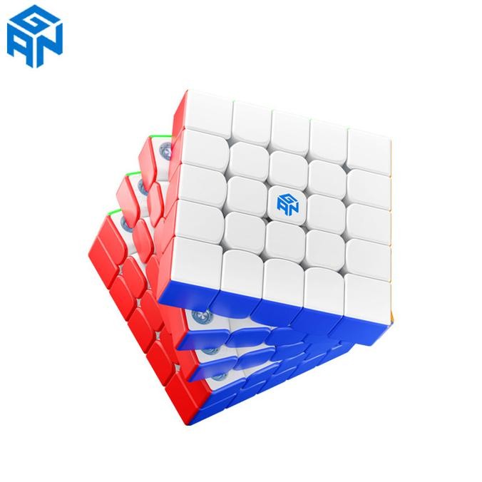 Rubik Magnetic Gan 562 M 5x5x5 Magnetik 5x5 Stickerless 562M Gan562 M Matte Frosted / UV Coated
